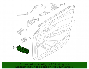 Front left window lift control Kia EV6 22-24