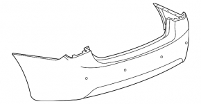 Rear bumper bare Chevrolet Cruze 11-16