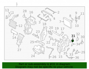 Actuator motor heater drive Kia Niro 17-22
