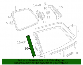 Front rear left window trim Mercedes GLS-class X166 13-19
