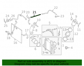 Mercedes GLC 16-22 metal cooling system hose