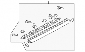 Mazda 6 14-17 trunk lid molding center, without camera