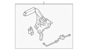 Parking brake lever Ford Ecosport 18-22 rusty