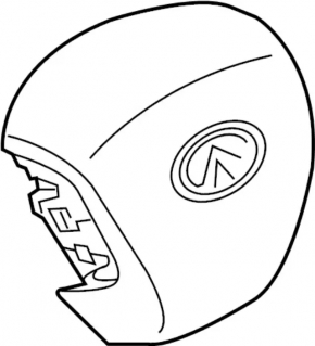 Infiniti Q50 18-20 black steering wheel airbag with rusty squib