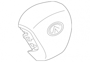 Infiniti Q50 18-20 black steering wheel airbag with rusty squib