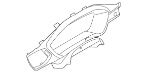 Ford Escape MK4 23-26 black instrument cluster trim with grey moulding, without lower part