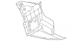Rear left fender liner Mazda CX-9 16-23 rear