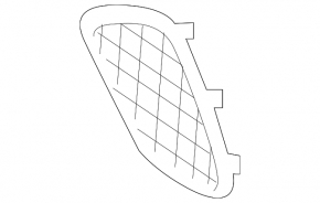 Front bumper grille left Mercedes GLA 15-17 structure, dent