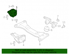 Engine mount right BMW 4 F32/33/36 14-16 N26 RWD