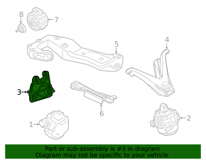 Engine mount bracket right BMW X7 G07 19-22 N63