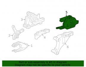 Right engine mount Chevrolet Volt 16-