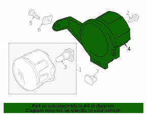 Left fog light bracket for Nissan Juke 11-14