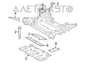 Front right underbody protection BMW 3 G20 19- small
