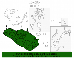 Fuel tank Hyundai Elantra UD 11-16