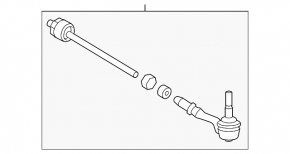 Left steering rod with tip for BMW X3 F25 11-17