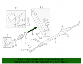 Left steering rod for Subaru BRZ 13-20
