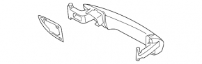 Door handle outer rear right VW CC 08-17 keyless