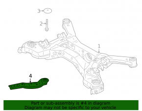 Mitsubishi Outlander 22-25 front left rear subframe lug