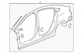 Quarter wing rear left Chevrolet Cruze 16-