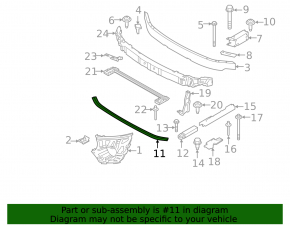 Front bumper reinforcement lower Mini Cooper F56 3d 14-19 dorest