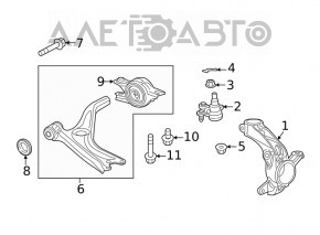 Ball joint left Acura Integra 23-25 Without type S