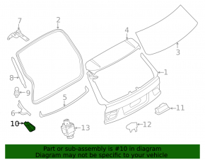 Left Trunk Door Bumper BMW X5 F15 14-18