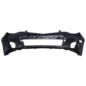 Front bumper, bare, Toyota Avalon 13-15 pre-restoration, red, pressed, scratches, crack in the mount
