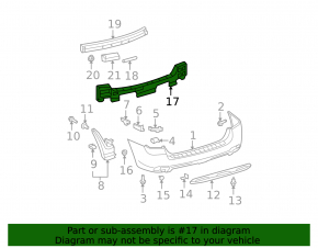 Toyota Highlander 2010 Rear Bumper Absorber