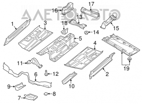 Right underbody protection for VW Tiguan 2009-2018, tear