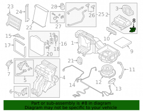 Actuator motor heater drive VW Jetta 19-