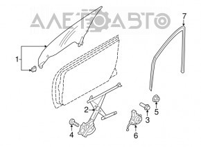 Subaru B9 Tribeca front left window regulator with motor