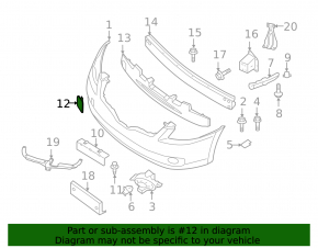 Nissan Altima 2010 sedan front bumper tow hook cap