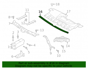 Hood Seal on Infiniti QX50 19-20 Hood Small
