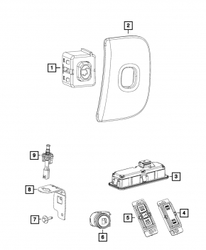 External tailgate button Jeep Cherokee KL 14-18