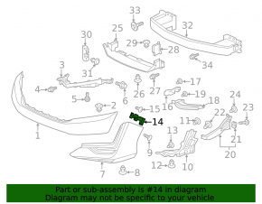 Front bumper mount left Honda Clarity 18-21 usa, broken