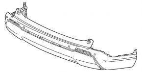 Rear bumper bare lower part Honda CRV 23-25 1.5T structure
