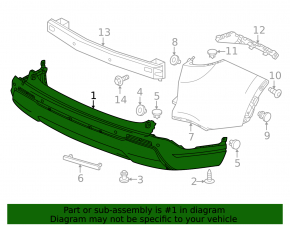 Rear bumper bare lower part Honda CRV 23-