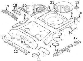 Nissan Rogue 14-20 trunk trough