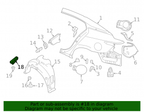 Right ventilation shield Nissan Maxima A36 16-23