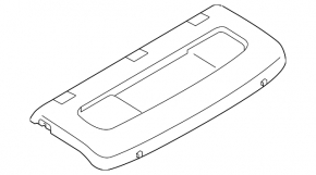 Rear shelf Nissan Versa 12-19 usa black folding rear seats