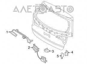 External trunk lid opening button Kia Sorento 14-15 rest without camera