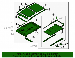 Sunroof assembly for Hyundai Santa FE Sport 13-14 panorama