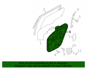 Window lifter with motor rear left Kia Sorento 19-20