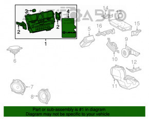 Radio tape recorder Lexus RX350 RX450h 16-19 without navigation, p11544, scratch