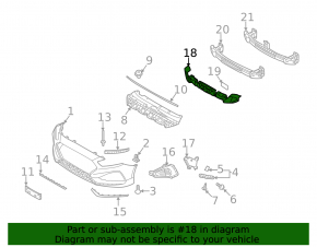 Front Bumper Absorber Hyundai Sonata 18-19 sport