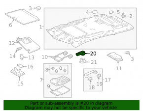 Microphone in the ceiling Lexus RX350 RX450h 16-17 gray