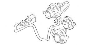 Wiring for the outer left fender light for a Kia Sportage 23-25 halogen