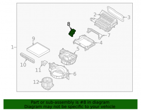 Actuator motor for the Hyundai Tucson 22-25 heater