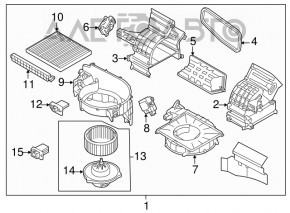 Actuator motor for the Hyundai Tucson 22-25 heater