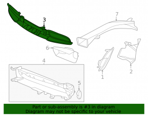 Porsche Taycan 2020-26 front bumper lower grille